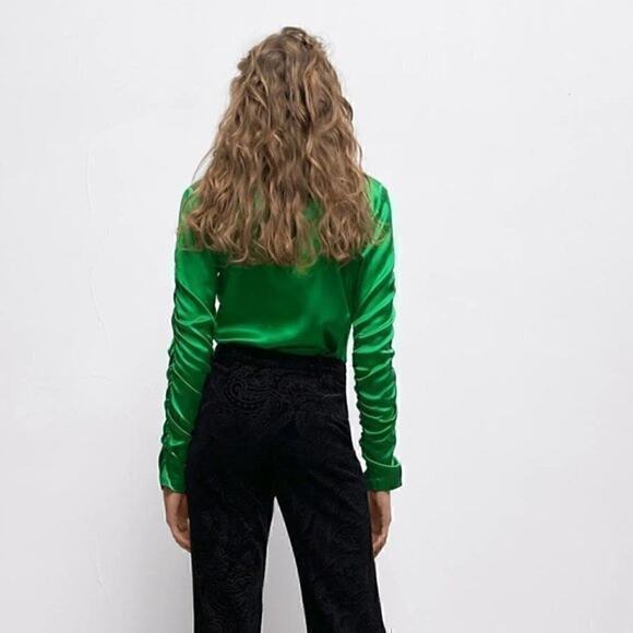 ZARA Button Down Blouse NWT - Picture 8 of 16